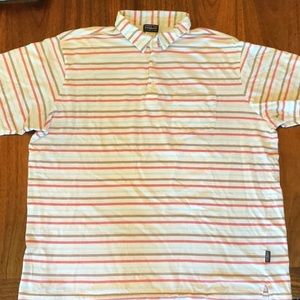 Patagonia organic cotton striped polo size L